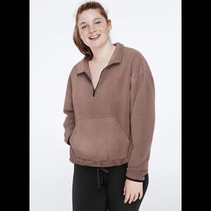 Victoria's Secret PINK Polar Fleece Half-Zip Sweatshirt